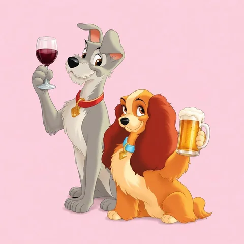 Simbolo dei Coscritti 2009 con due cani illustrati